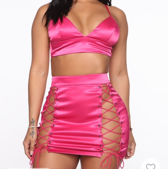 Fashion Nova Dresses & Skirts - Sexy hot pink 2 piece set